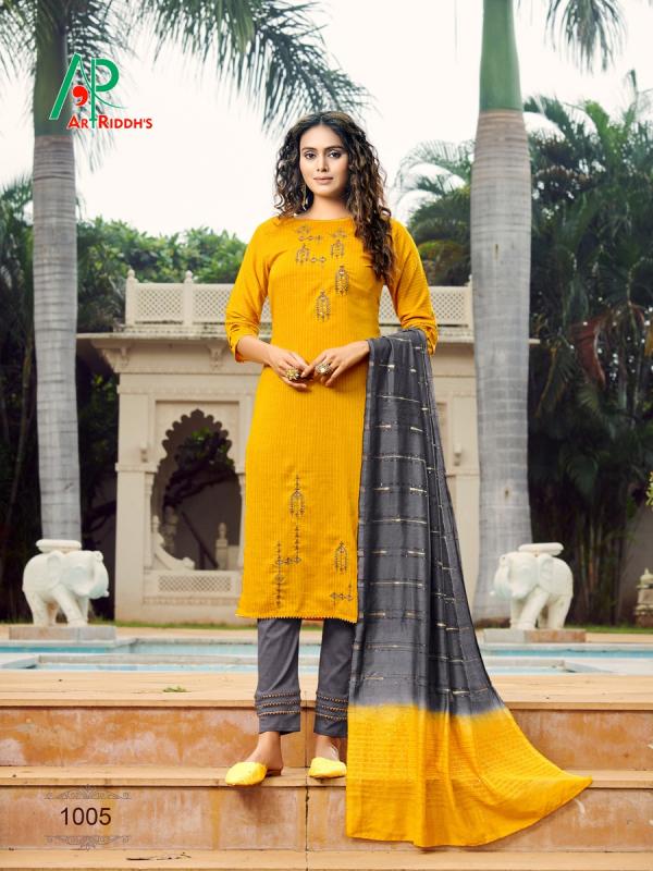 Art Riddh's Kalamakri Beautiful Cotton Readymade Salwar 